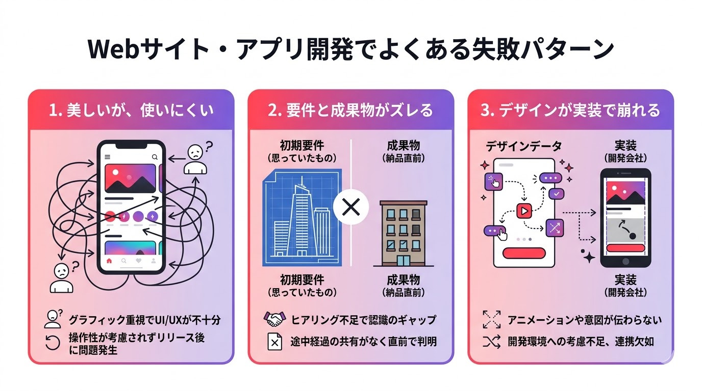 UI/UXデザイン会社選定の失敗パターン
